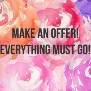 Making room for new items! Make an offer! Reasonable offers will be accepted!